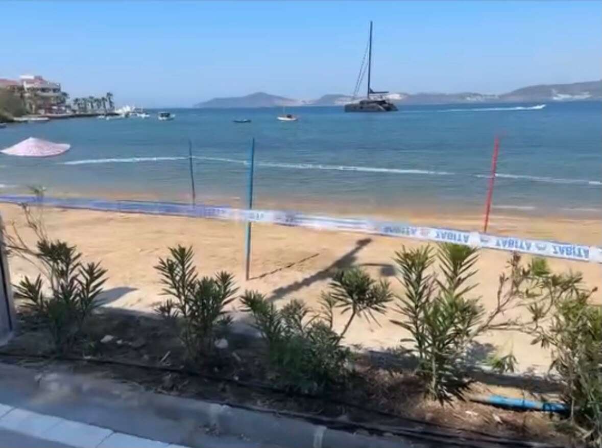 Muğla'da Halk Plajı Tedbir Amacıyla Geçici Olarak Kapatıldı 2